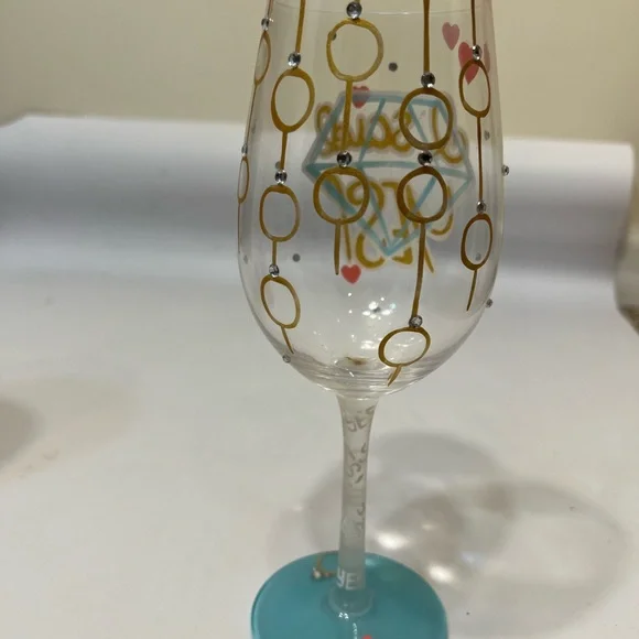 Lolita, "I said yes" wine glass Hand Painted beautifully designed cleverly Sassy - Picture 2 of 5
